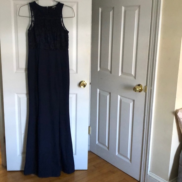 Navy Lulus gown worn once - Picture 5 of 6